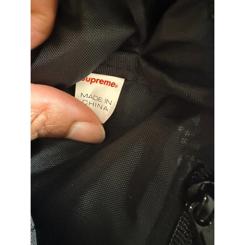 Supreme FW19 Shoulder Bag Black Cordura Jacquard Logo Crossbody Messenger Bag